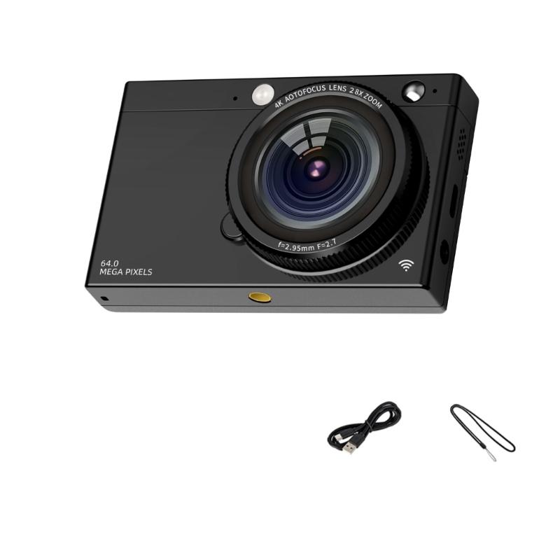 4K Digital Camera With 64MP Sensors WiFi Connection Camera For Quality Photography Video Recording 3600mAh Battery
