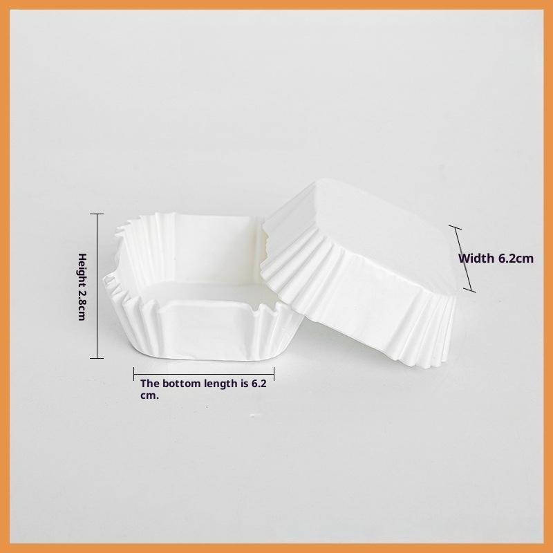 100/250 Stück Mondkuchen Papierhalter Quadratisches Papier Brownie-Förmchen Mittlere Größe 45/50/55/62 mm Xue Meiniang Papiertablett Ölfest Tasse