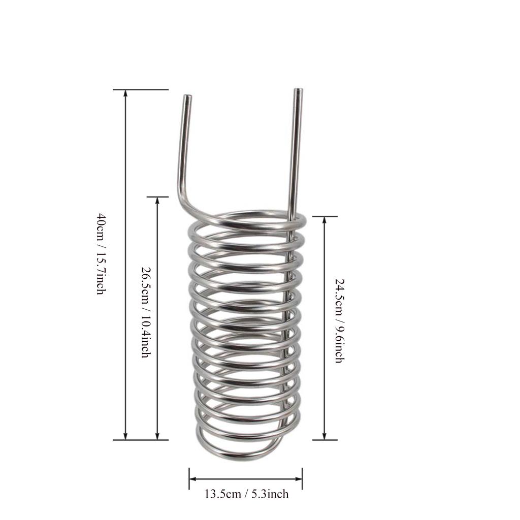 Stainless Glycol Cooling/Heating Coil 3/8"(9.5mm) 15ft(4.7meter) Temp Controller Heat Transfer Immersion Chiller Homebrew