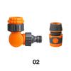 20/25/32mm 180° Plastic Garden Hose Connector Click-lock Quick Connect Threaded Faucet Adapter for Watering Irrigation Tools