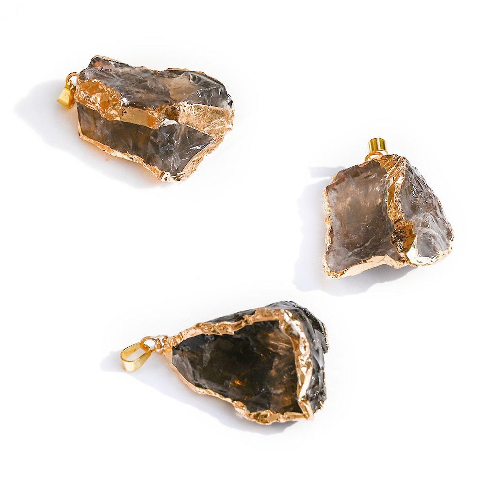 

Женское ожерелье из натурального камня, нерегулярные подвески, подвески для элегантных женщин, романтические цепочки для подарков 45+5 см With leather rope коричневый