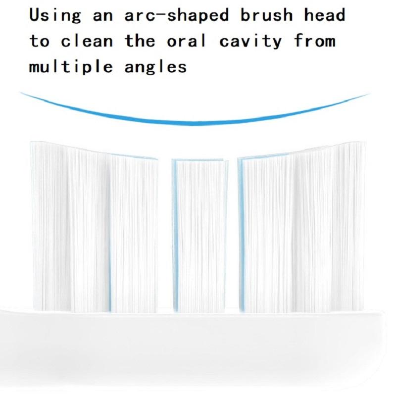 4 Pcs/Pack Electric Toothbrush Replacement Heads For XIAOMI MIJIA T300/T500/T700 Soft Bristle Nozzle Deep Clean Tooth Brush Head