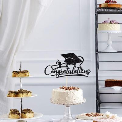 2025 Glückwunsch Kuchenaufsätze Mehrere Stile Acryl Glückwunsch Kuchenaufsatz Abschlusskappe Absolvent Geburtstagskuchen Dekoration