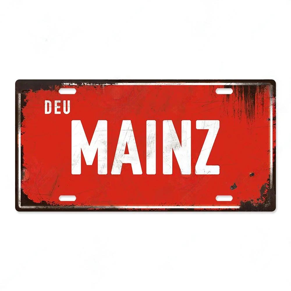 FJ Decors Germany City Metal Tin Signs Licenses Plate Plaque Metal Vintage Bar Pub Club Home Wall Decor