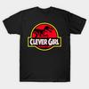 Men Black Print T-shirt Clever Girl (Logo) No-Cut Transfer Paper Print Cotton Tshirt