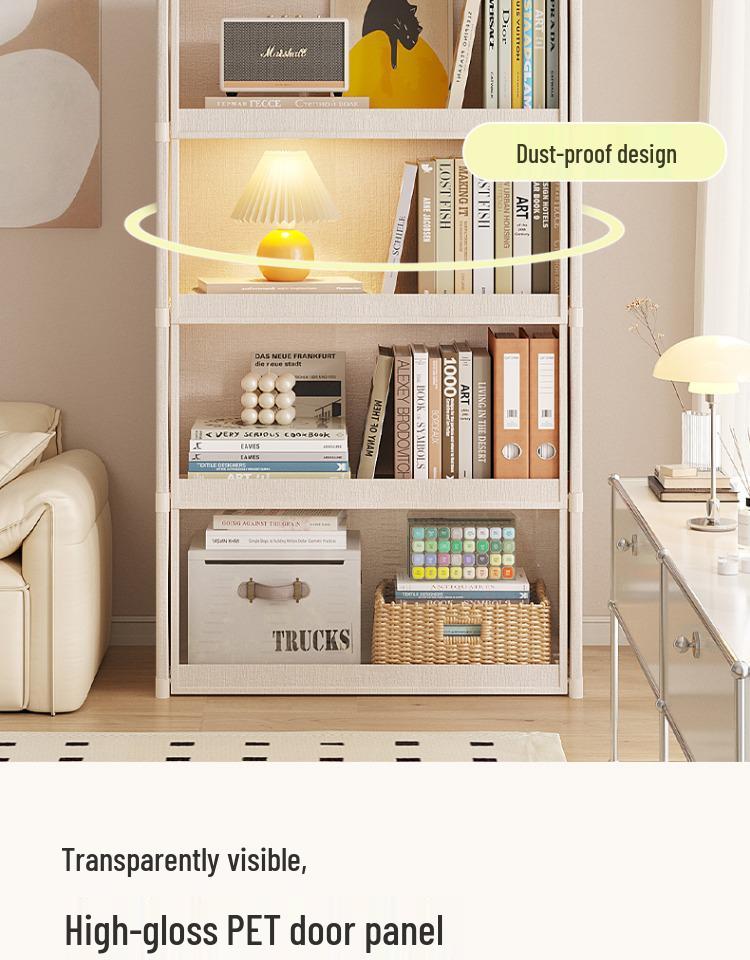 Children's Large Capacity Transparent Floor-standing Bookshelf & Storage Cabinet