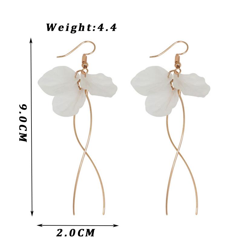 New Fashion Long Drop Earrings for Women Flower Star Moon Heart Butterfly Wings Crystal Pearl Round Geometry Tassel Ear Zircon