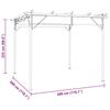 Pergola with Retractable Roof Anthracite Grey 3x3 M Steel Frame 180 G M²