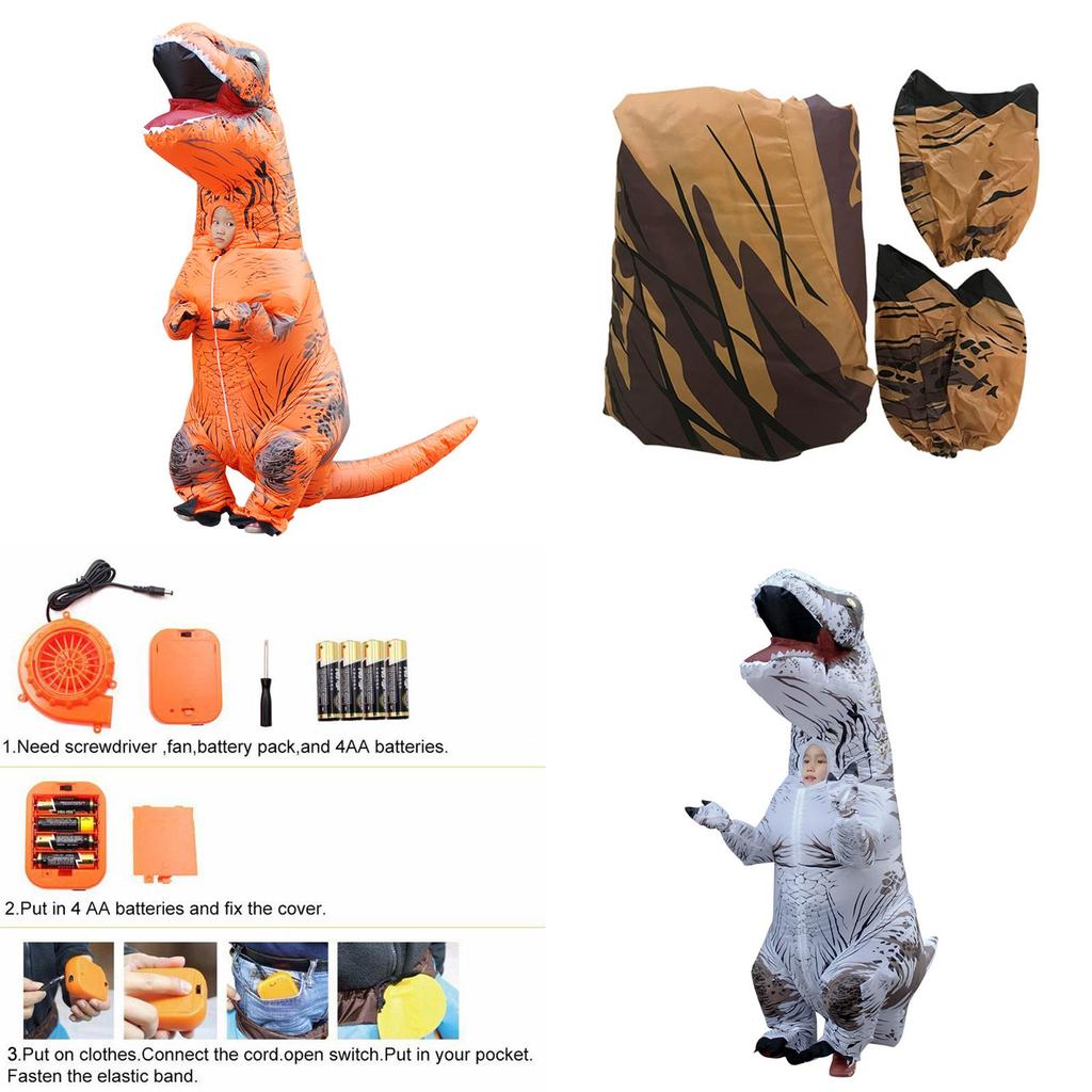 Waterproof And Durable Kids T-rex Inflatable Dinosaur Costume For Parties