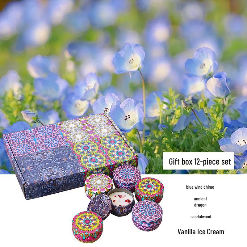 Southeast Asia Osmanthus Scented Candle Gift Set - Soy Wax Dried Flower Tin
