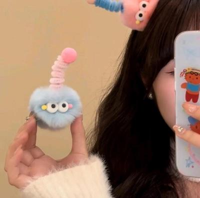 2023 Sevimli Renkli Canavar Peluş Saç Tokası - Kadınlar İçin Komik Kürk Ördek Gagası Klipsli Saç Aksesuarı