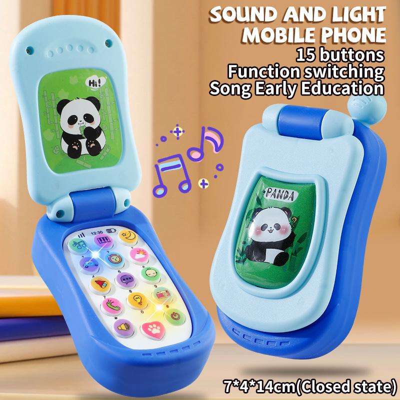 

Children Music Mobile Phone Baby Flip Cover Christmas Phone Infant Early Education Child Montessori Puzzle Toy