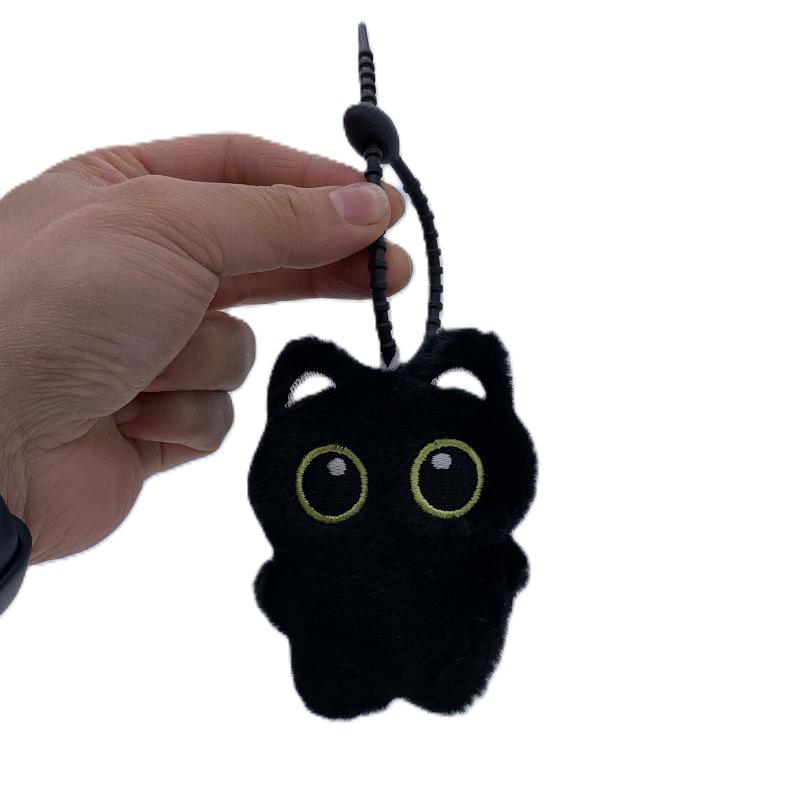 1-3 pièces Chat Noir Peluche Joli Pendentif kawaii Petit Porte-clés en Peluche pour Décoration de Sac d'École Mini Choses Mignonnes Cadeau d'Anniversaire
