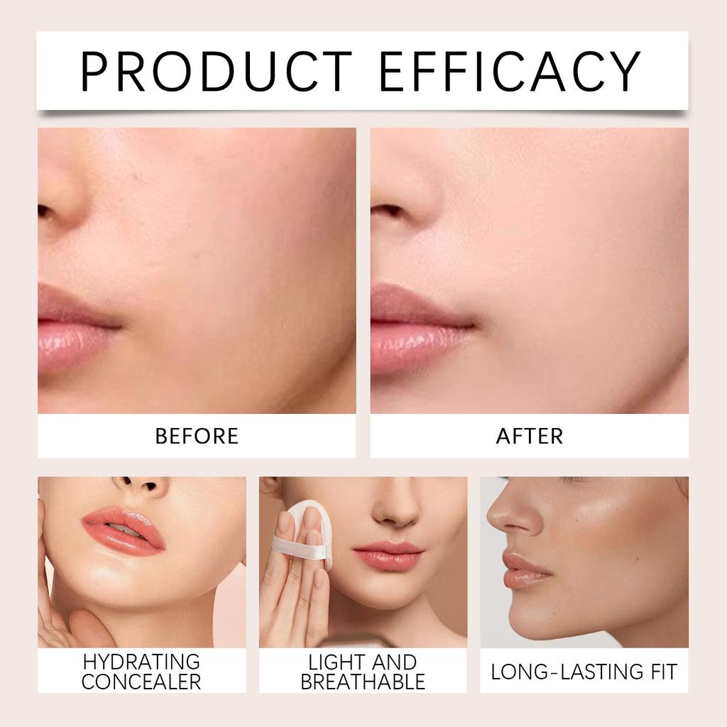The Soft-focus Concealer Tray Covers Blemishes , Maintains Makeup For A Long Time , Modifies Pores And Fine Lines , And Is Portable.