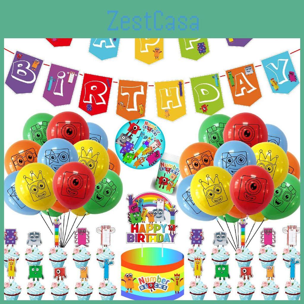 Numberblocks Theme Wedding Party Decoration Supplies High Quality Latex Balloons