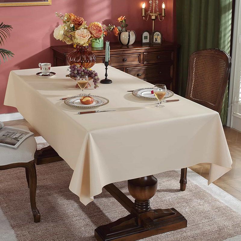 

1pc Solid Color Oil and Water Resistant Table Cloth Non Wash Imitation Sheepskin Table Pad Home Hotel White Tablecloth Large Circular Tablecloths 80*80cm