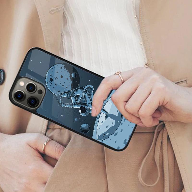 Space Moon Astronaut Universe Magnetic Phone Case For APPLE iPhone 17 Air 16 14 13 12 Pro Max 15 Plus Wireless MagSafe Cover