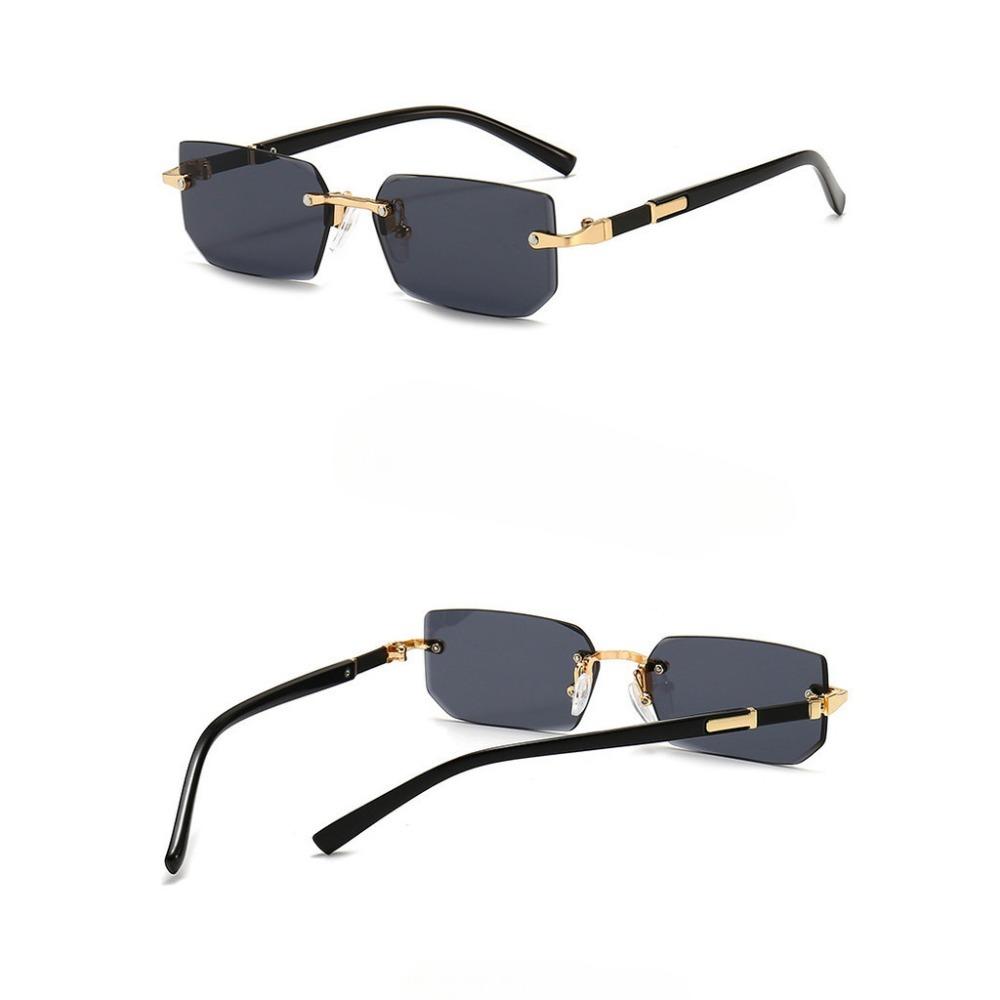 Retro Sunglasses Men Fashion Rimless Sun Glasses Shades Cutting Lens Ladies Frameless Eyeglasses