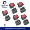 KCD4 High Power Boat Rocker Switch, 4/6 Pin, Red/Green Light, 31x25mm, 16A 250V