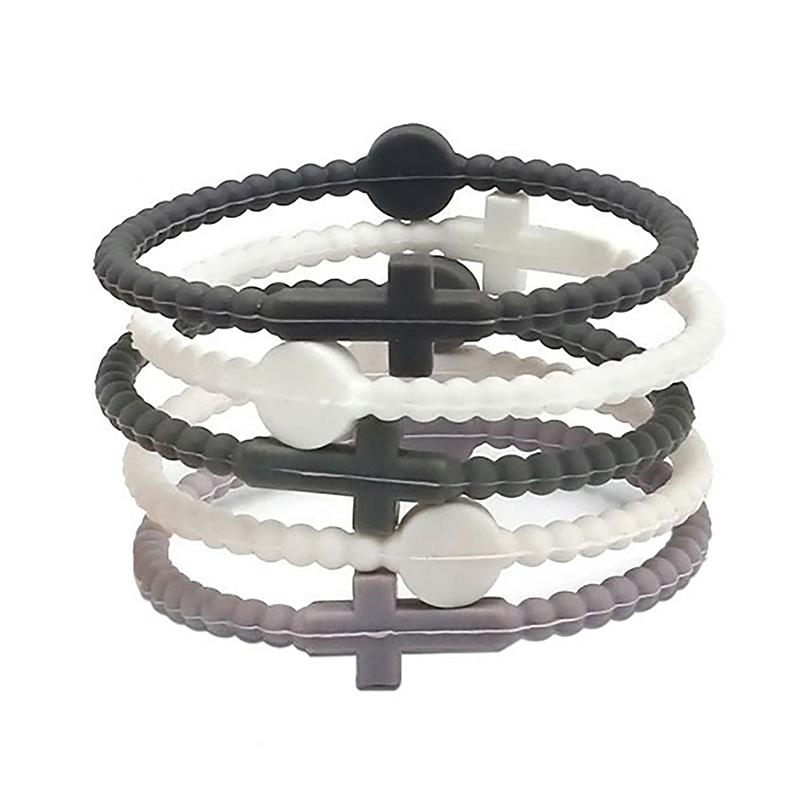 5 stk Enkelt korsarmbånd Silikon Tynne armbånd Barnas Fargerike armbånd