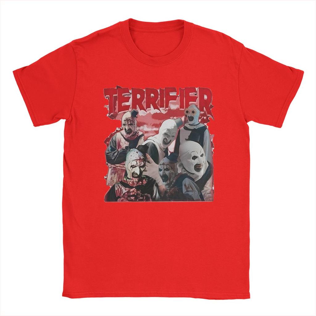 Men's Terrifier Horror Clown Movie Art T Shirt Halloween 100% Cotton Clothing Creative Short Sleeve Round Collar Tees T-Shirt