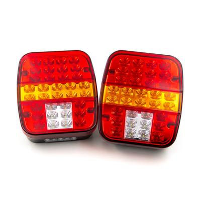 2pcs 12V 24V 39 LED Tail Light Combination Stop Turn Signal Light Trailer Tail License Plate Lamp Truck Rear Lamp Waterproof