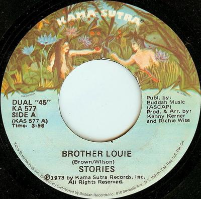 7-Zoll Schallplatte STORIES - Brother Louie KA577 Kama Sutra 1973 US Rock Gebraucht