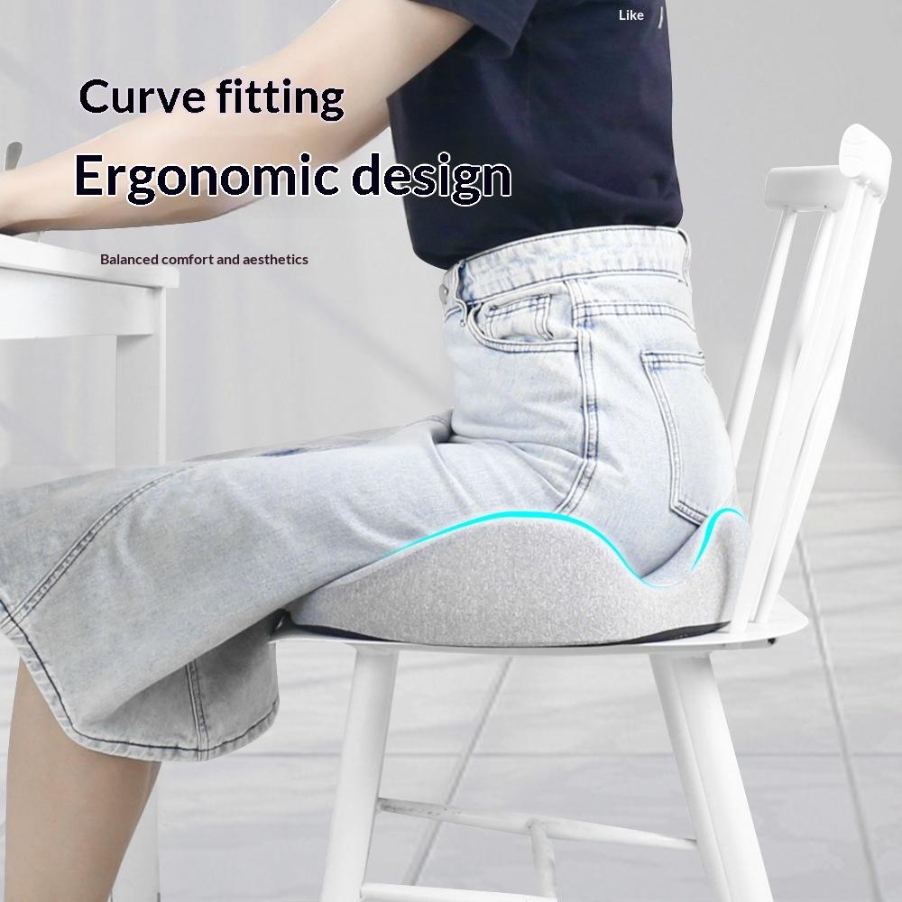 Memory Foam Seat Cushion Non-Slip & Breathable - Office Chair Cushion with Removable Washable Cover for Car Home Ack Pain Relief