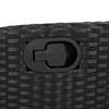 Vidaxl 5-Cz. Gartenmöbel-Set mit Kissen, Schwarz, Polyrattan