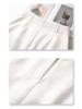 Women's White High-Waisted Midi Skirt - Versatile Summer 2025 Fashion