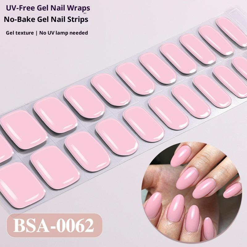 Europäischer und Amerikanischer Stil Einfarbige Nagelsticker UV-freie Gel-Nagelfolien Kein Backen Gel-Nagelsticker