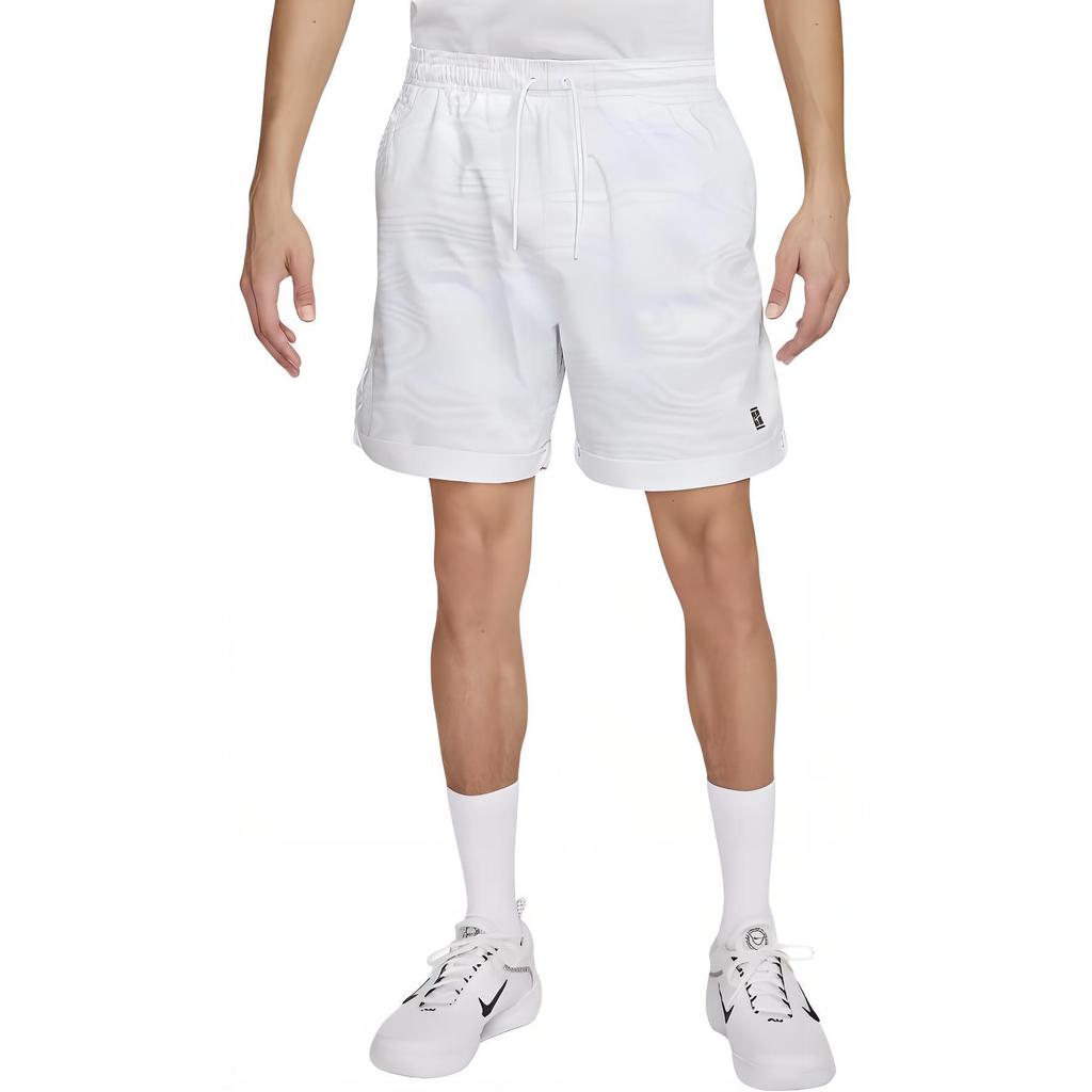 Nike Court Heritage Logo Embroidered Comfortable Tennis Casual Shorts Men Shorts White FD5405-100