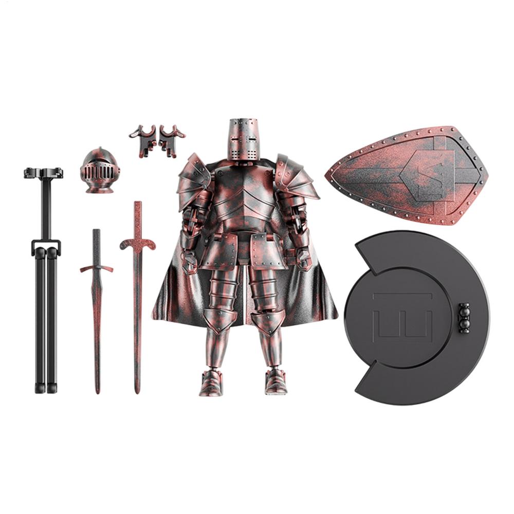 Action Figure Multi-Jointed Multi-Jointed Medieval Knight Full Body Model Flexible Statue Movable Figurine with 360 Degree