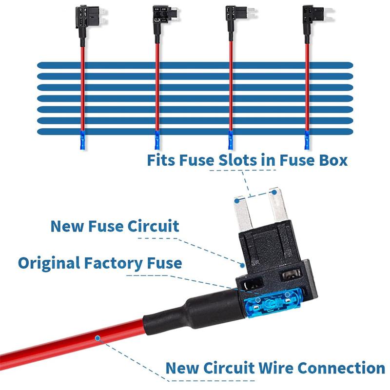 12 Pack Add-a-Circuit Fuse Tap Adapter 4 Types 12V and Fuse Kit 15A, Fuse Tap with MICRO2 Mini Standard and Low Profile,Fuse Tap