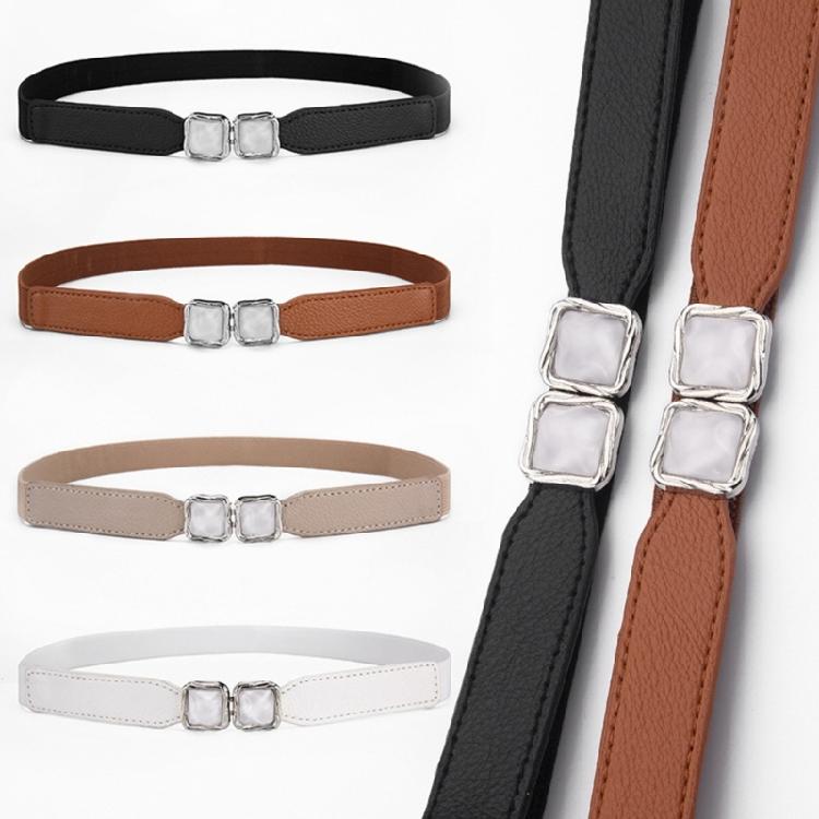 Multiuse Simple Elastic Waist Belt For Women Metal Hook Buckle Waistband For Everyday Wear Casual Outfit All Matching