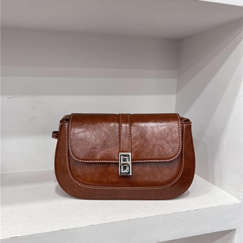 New Shoulder Bag Women's Versatile Retro Handbag To Work Commuter Saddle Bag Women's Niche Style Underarm Bag