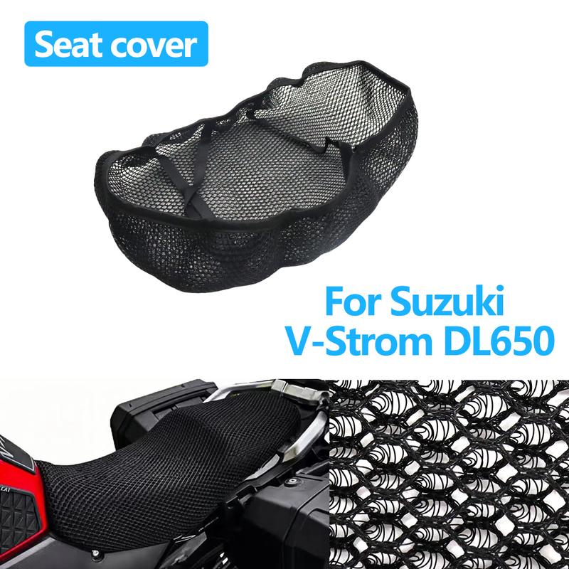 For Suzuki V-Strom DL650 DL 650 Motorcycle Seat Cover 3D Mesh Fabric Seat Non-Slip Breathable Heat Ulation Protect Cushion