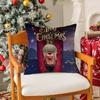 Childrens Comedy Movies A-Arthur Christmas Second Pillow Case Silky Short Plush With Invisible Zipper Dustproof Sofa Cushion