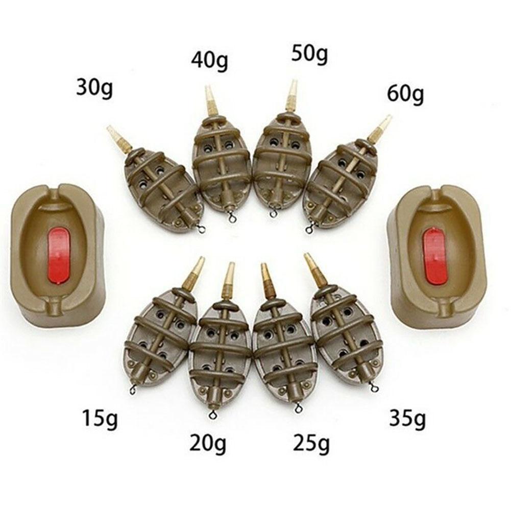 Premium-Inline-Method-Feeder-Set mit Schnellverschluss-Formen, tragbarer, leichter Flysand-Angel-Feeder