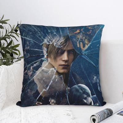 Housse de coussin Leon Kennedy Eras Impression Polyester Housse de Coussin Décor Housse de Coussin d'appoint Maison Carré 45*45cm