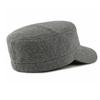 Wool Hat Men's Autumn Winter Velvet Thick Flat Hat Sunshade Hat Solid Color Peaked Cap
