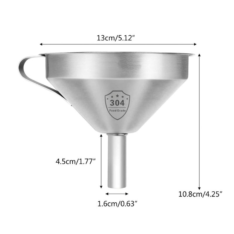 Mehrgrößen-Edelstahlsieb-Filter Vielseitiges Filtersieb-Trichterset zum einfachen Filtern und Ausgießen