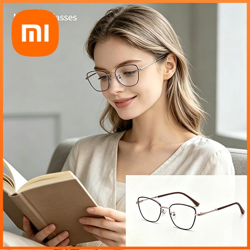 Xiaomi Women Photochromic Anti Blue Light Glasses, Clear to Grey, UV400, Metal Frame, Eyewear