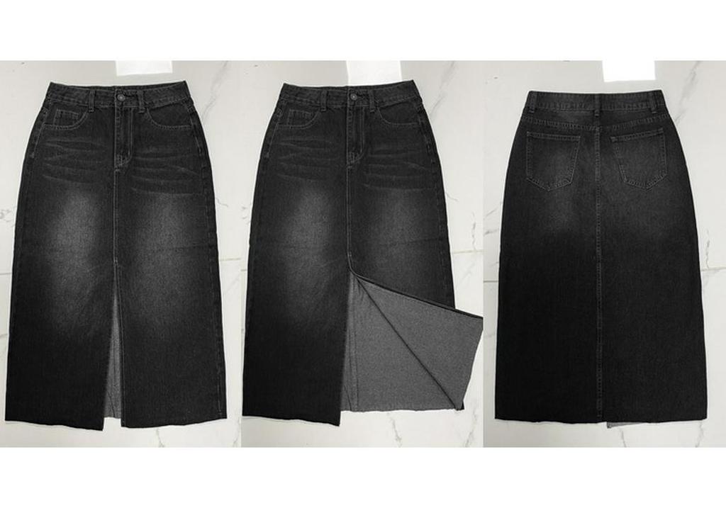 Gonna Lunga di Jeans Retro Americana Spaccata per Donna (Collezione 2025)