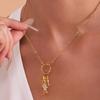 Gold-Plated Stainless Steel Fish Pendant Necklace - Ocean Style Jewelry