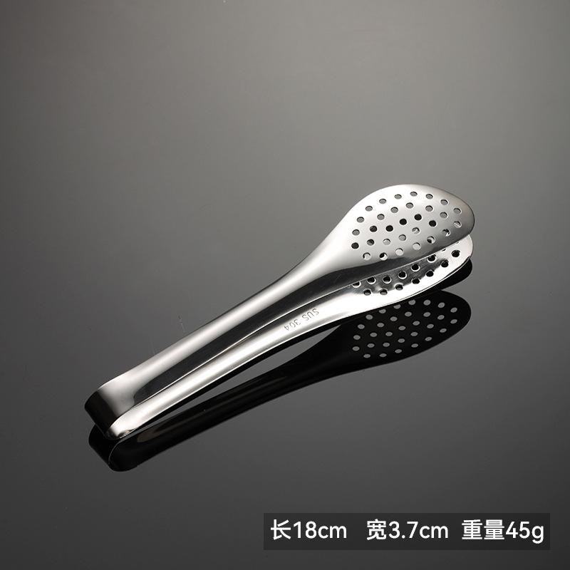 304 Stainless Steel Food Clip Exquisite Clip Multi-Specification Bread Clip Mirror Polished Ice Clip BBQ Buffet