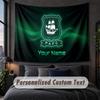 Custom Name Text Tapestry,Plymouth Argyle FC Decorative Wall Hanging, Background Tapestry For Home Bedroom