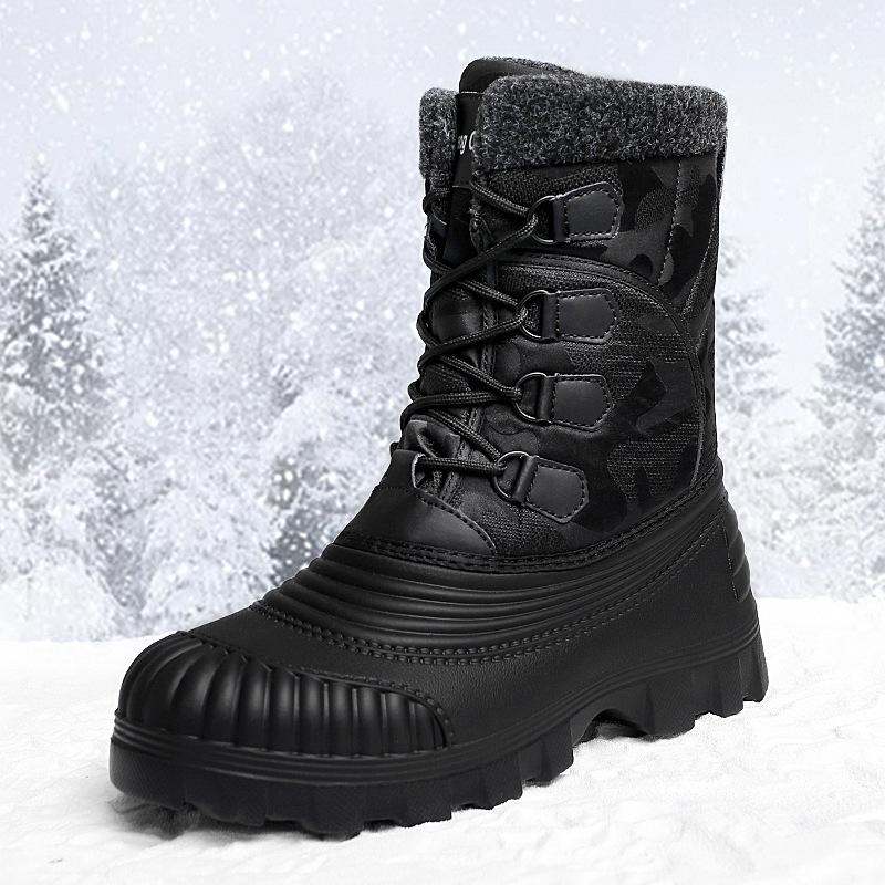 High Top Daily Outdoor Northeast Snow Boots Men's Outdoor Fleece Warm Thickened Cotton Boots Winter Martin Boots