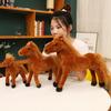 Adorable Little White Horse Plush Toy - Brown Pony Comfort Doll for Boys Birthday Gift