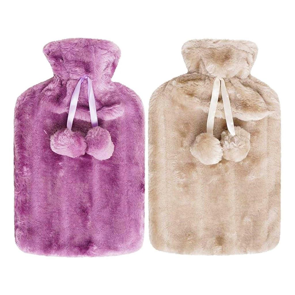 K Collection Pom Pom Hot Water Bottle And Cover (Pack of 2)